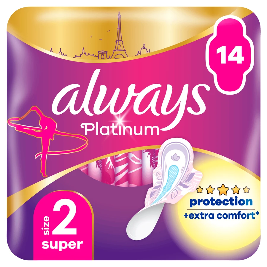 ALWAYS Platinum Super (Size 2) 14 Serviettes