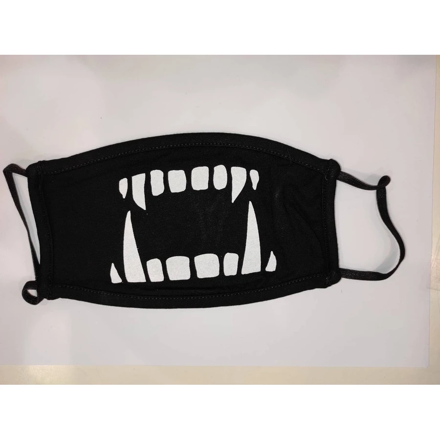 ROYALTY Black Fabric Mask With Activated Carbon Filter "Sharp Teeth"