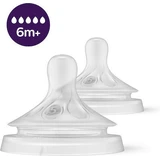 Tettarella AVENT Natural Response in silicone morbido per 6+ mesi (flusso 5 gocce) 2 pezzi [SCY965/02].
