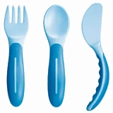 MAM Cubiertos para Bebé Tenedor, Cuchara, Cuchillo Para 6+ Meses 515B