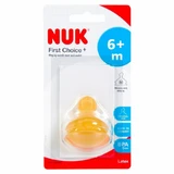 NUK First Choice+ Średni smoczek gumowy 6+ miesięcy 2 sztuki 