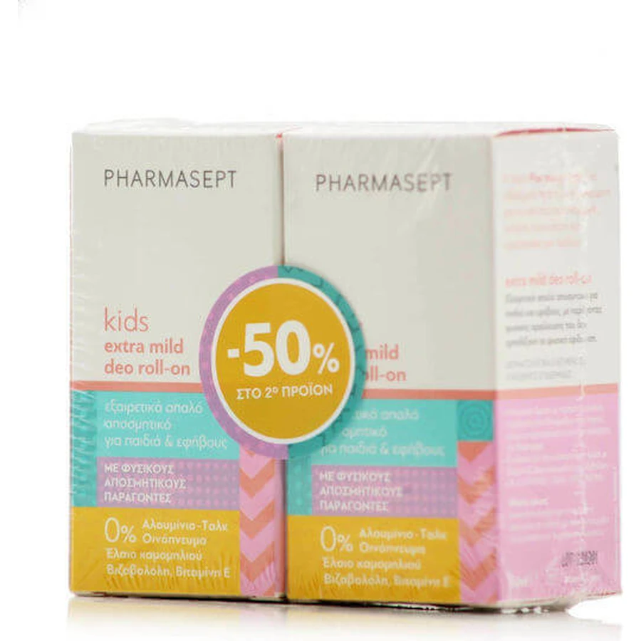 PHARMASEPT Kids Extra Mild Deo Roll-on Dezodorant dla dzieci i młodzieży 2x50ml: ceny i cechy