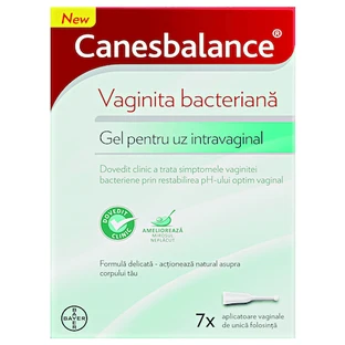 Canesbalance, gel de uso intravaginal para tratar los síntomas de la vaginitis bacteriana , 7 aplicadores de gel precargados , Bayer