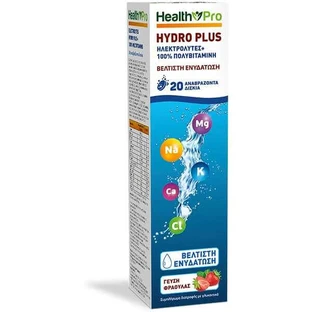 HEALTH PRO Hydro Plus Multivitamine Aardbeiensmaak 20 bruistabletten