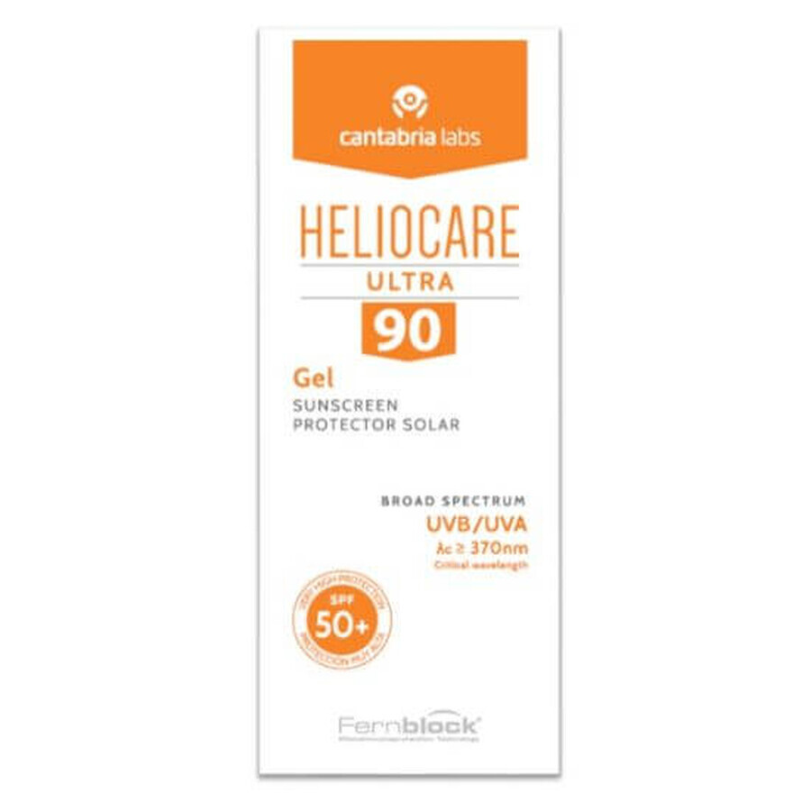 Gel Solar Heliocare Ultra 90 con FPS 50+, 50 ml, Cantabria Labs