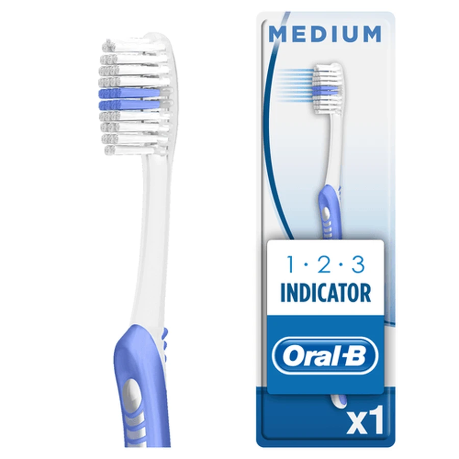 ORAL B 123 Indicador Cepillo de Dientes Manual, 40mm Mediano