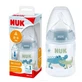 NUK Siliconenfles First Choice Plastic 0-6m 150ml met temperatuurregeling en -indicator - Blauw