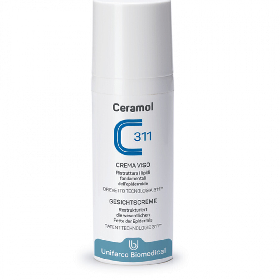 Hydraterende gezichtscrème voor de gevoelige reactieve huid, 50 ml, Ceramol