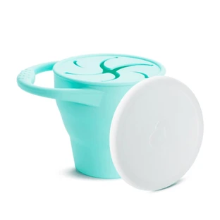 MUNCHKIN C'est Silicone! Snackvanger Opvouwbaar Siliconen Snackzakje 6+ Maanden Turquoise