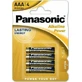 PANASONIC Baterii Alkaline Power AAA 4 bucăți