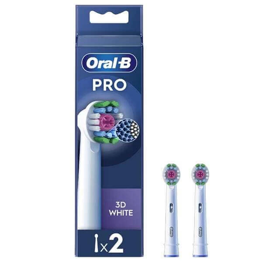 ORAL B Pro 3d Testine di ricambio per spazzolino elettrico 2 pezzi