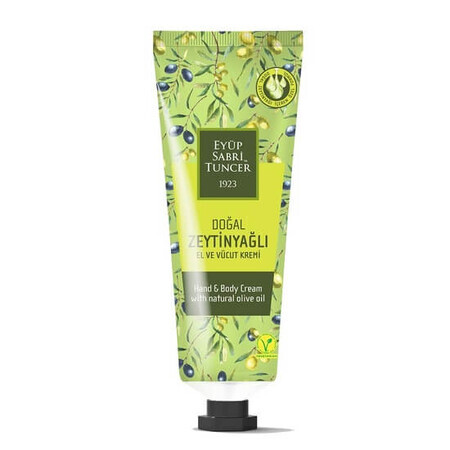 Crema mani e corpo con olio d'oliva naturale, 50 ml, Eyup Sabri Tuncer