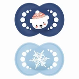 Chupete de silicona MAM Original Winter Edición Limitada Para 6-16 meses - Osito / Copo de nieve