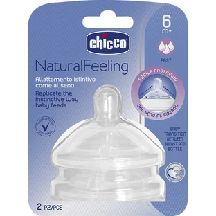 Chicco Natural Feeling Tettarella a flusso rapido 6m+ Pezzi 08104720
