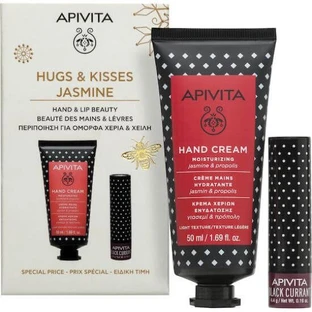 APIVITA Promo Abbracci & Baci Crema mani idratante al gelsomino 50ml & Balsamo mani al ribes nero 4,4gr