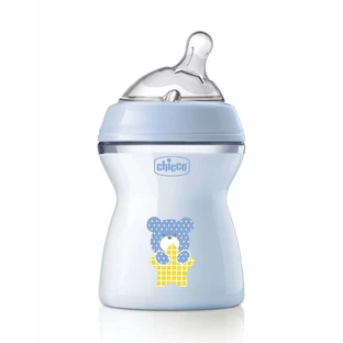 CHICCO Biberón de plástico con tetina de silicona para 2+ meses 250ml [81323-20]