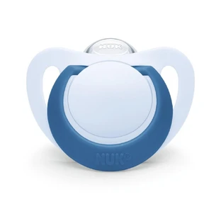 NUK Star Orthodontische Siliconen Fopspeen voor 6-18 Maanden - Blauw-Blauw