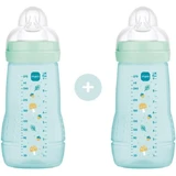 MAM Easy Active Biberón de plástico con tetina de silicona a partir de 2+ meses 270ml 2 piezas