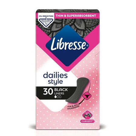 Absorbentes diarios Normal Negro, 30 unidades, Libresse