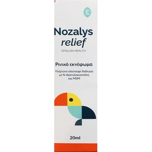 NOZALYS Relief Nasal Spray Hypertonic Saline Solution, Indicated for Daily Nasal Cavity Health 20ml