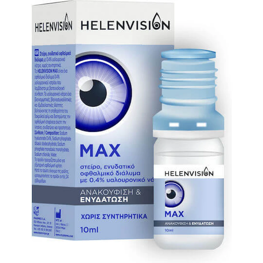HELENVISION Max soluție oftalmică cu 0,4% hialuronat de sodiu, 10ml