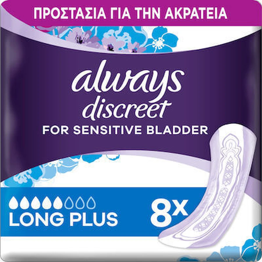 ALWAYS Discreet Long Plus Acrateia Maandverband 8 Stuks