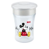 Vaso de plástico NUK Cup Magic Disney Mickey con borde y tapa para 8+ meses 230ml [10.255.425] - Gris