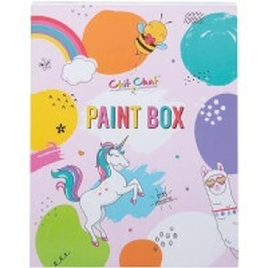 CHIT CHAT Paint Box Girls Makeup Palette Kit - Palette trucco per bambini per occhi labbra e guance