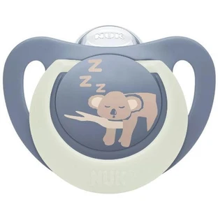 NUK Succhietto in silicone prima scelta notte per 6-18 mesi, con custodia