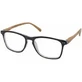 EYELEAD Gafas de lectura para presbicia Negro con brazo de madera Rojo E211 +1.50