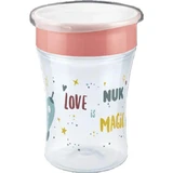 Vaso Mágico NUK Family Love con labio y tapa 8m+, 230ml - Naranja