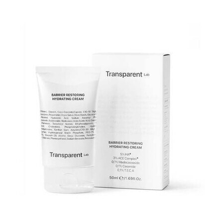 Crema Hidratante Restauradora Barrera, 50 ml, Laboratorio Transparente