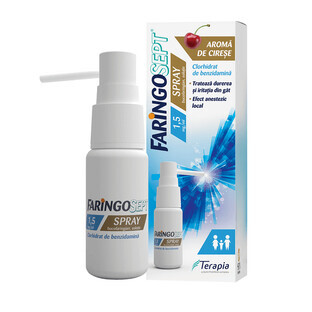 Faringosept, 1,5 mg/ml aerosol orofaríngeo, solución, 15 ml, Terapia