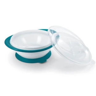 Bol alimentaire NUK avec 2 couvercles Easy Learning Blue 6m+ en différentes couleurs - Bleu
