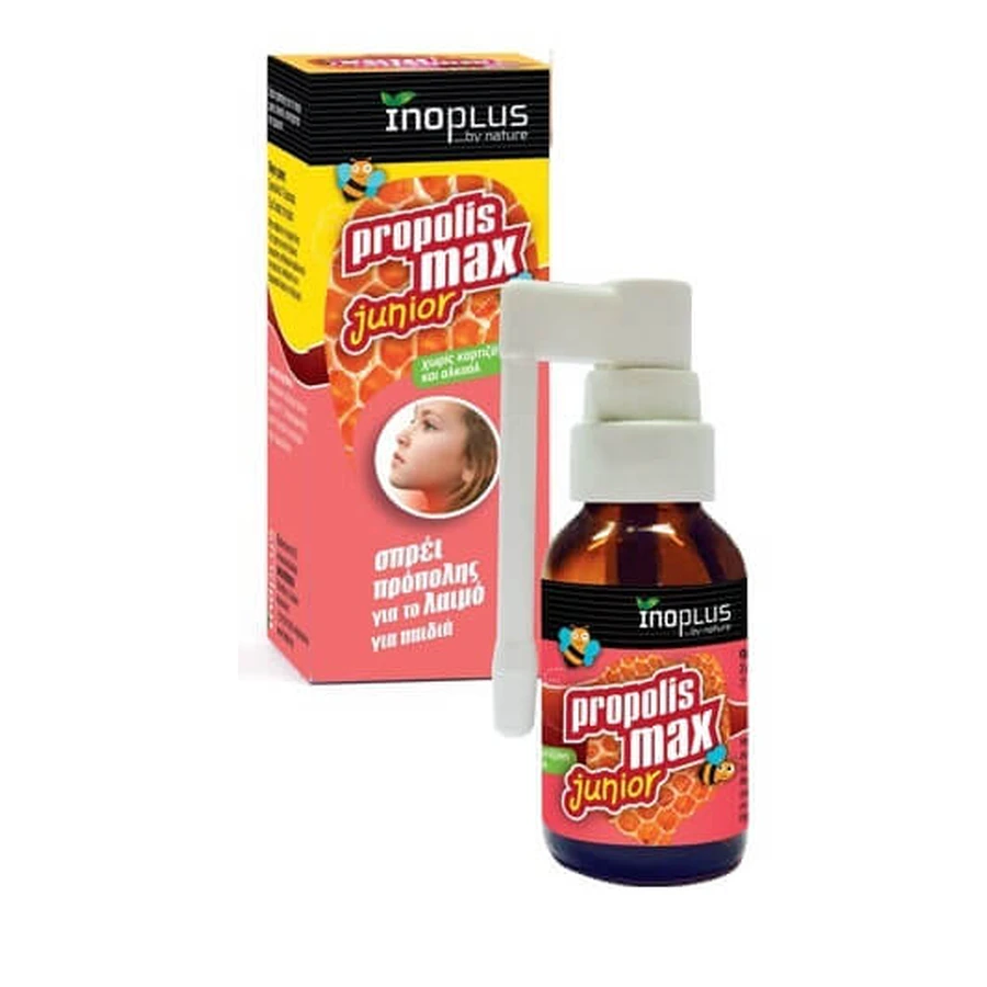 INOPLUS Propolis Max Junior Spray pentru gât cu propolis pentru copii 20ml