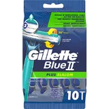 GILLETTE Blue II Plus Slalom-Rasierer mit 2 Klingen & Aloe-Band zum Schutz der Haut vor Irritationen 10 Stück