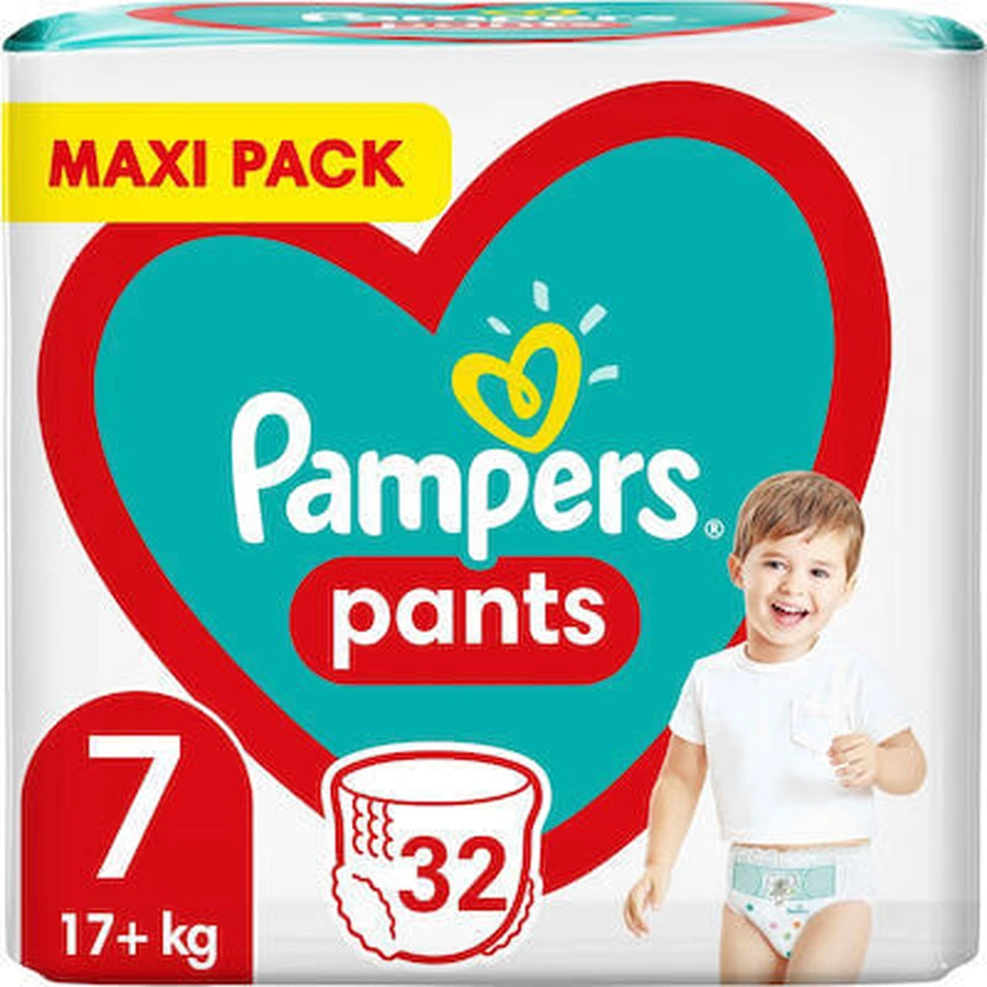 PAMPERS Maxi Pack Broekjes Nr. 7 17kg+ 32 Stuks