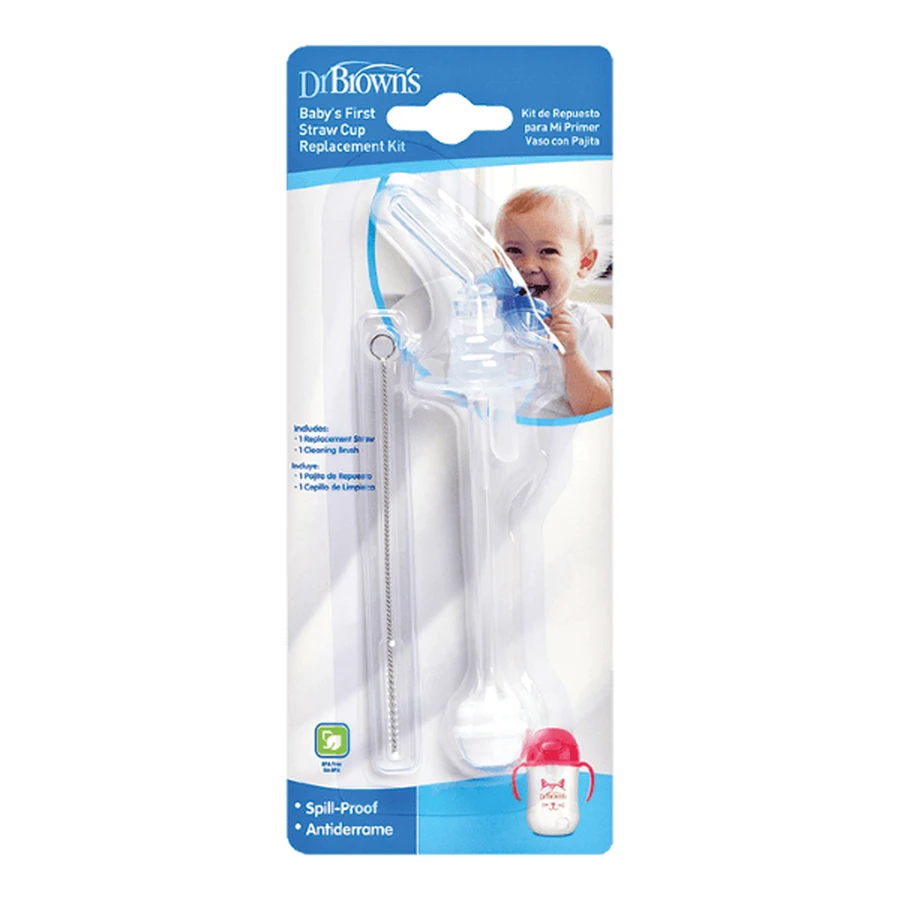 DR. BROWN'S Baby's First Straw Cup Kit de înlocuire Paie de plastic de rezervă pentru pahar Thermos 270ml TC073
