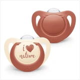 NUK For Nature Chupete de Silicona 18-36m 2 Piezas en Varios Diseños - Rojo