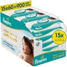 PAMPERS Lingettes Baby Aqua Soft Touch (15 paquets de 60 pièces) 900 pièces