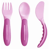 MAM Cubiertos para Bebé Tenedor, Cuchara, Cuchillo Para 6+ Meses 515G
