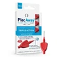 PLAC AWAY Brosses interdentaires triple action 0.5mm ISO 2 Rouge 6 pcs