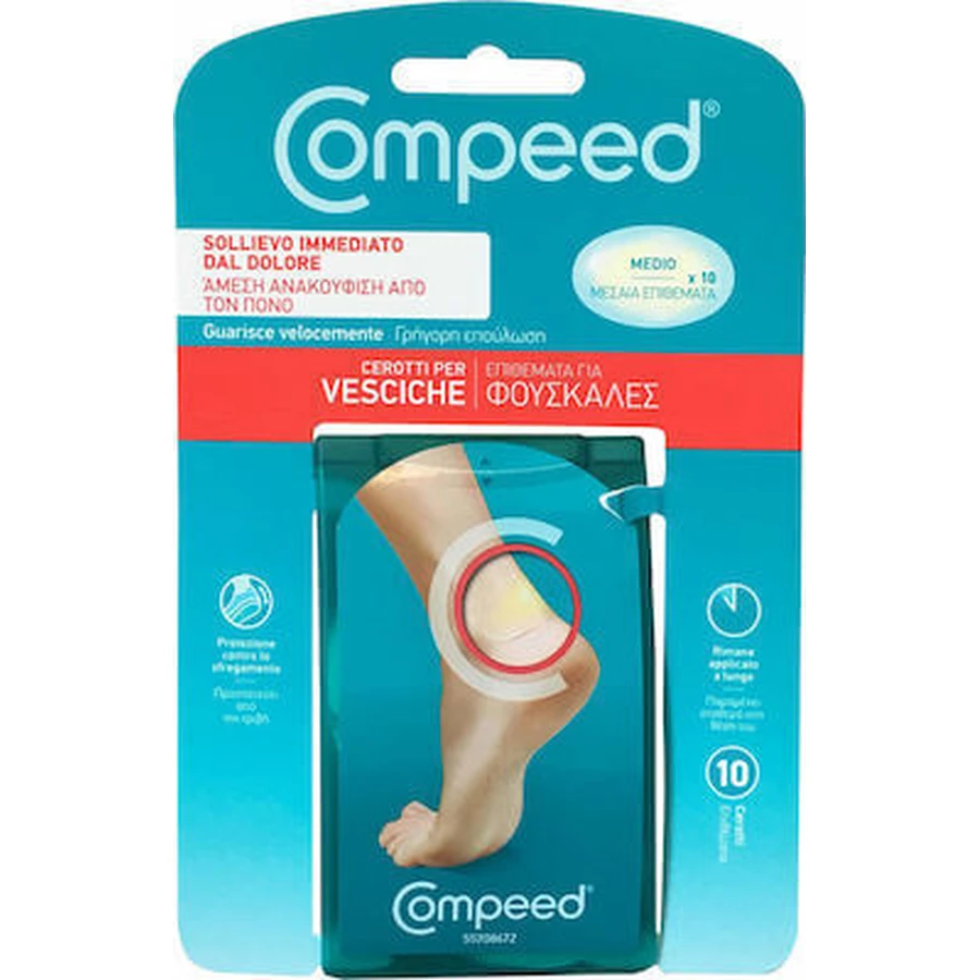 COMPEED Blisters Medium Pads pentru bășici, 10 bucăți