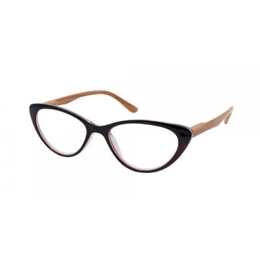 EYELEAD Presbyopia - Occhiali da lettura con braccio in legno, forma a farfalla Bordeaux E206 +4,00
