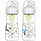 DR BROWN'S Kunststoff-Flasche Optionen + mit Silikon weiten Hals Dinosaurier 2 Stück 270ml WB 92026