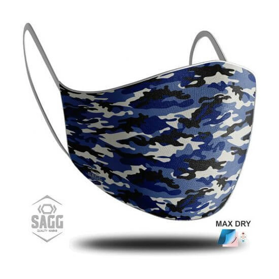 SAGG Maschera unisex in tessuto blu militare