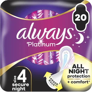 ALWAYS Ultra Platinum Secure Night Pads con ali n. 4 20 pezzi