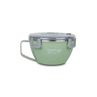 NAVA Pojemnik na żywność termos okrągły ze stali nierdzewnej We Care w kolorze zielonym 850 ml (10-262-013)