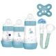 MAM Welcome To The World Anti-Colic Set de biberoane pentru 0+ luni 5 bucăți 260ml Blue Boy