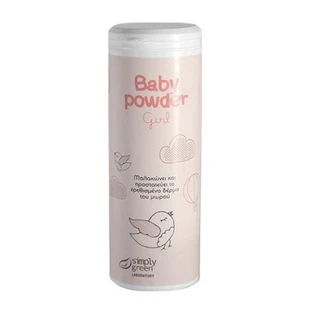 SIMPLY GREEN Baby Powder "Girl" Verzachtend & Herstellend voor de geïrriteerde huid van het meisje 110g